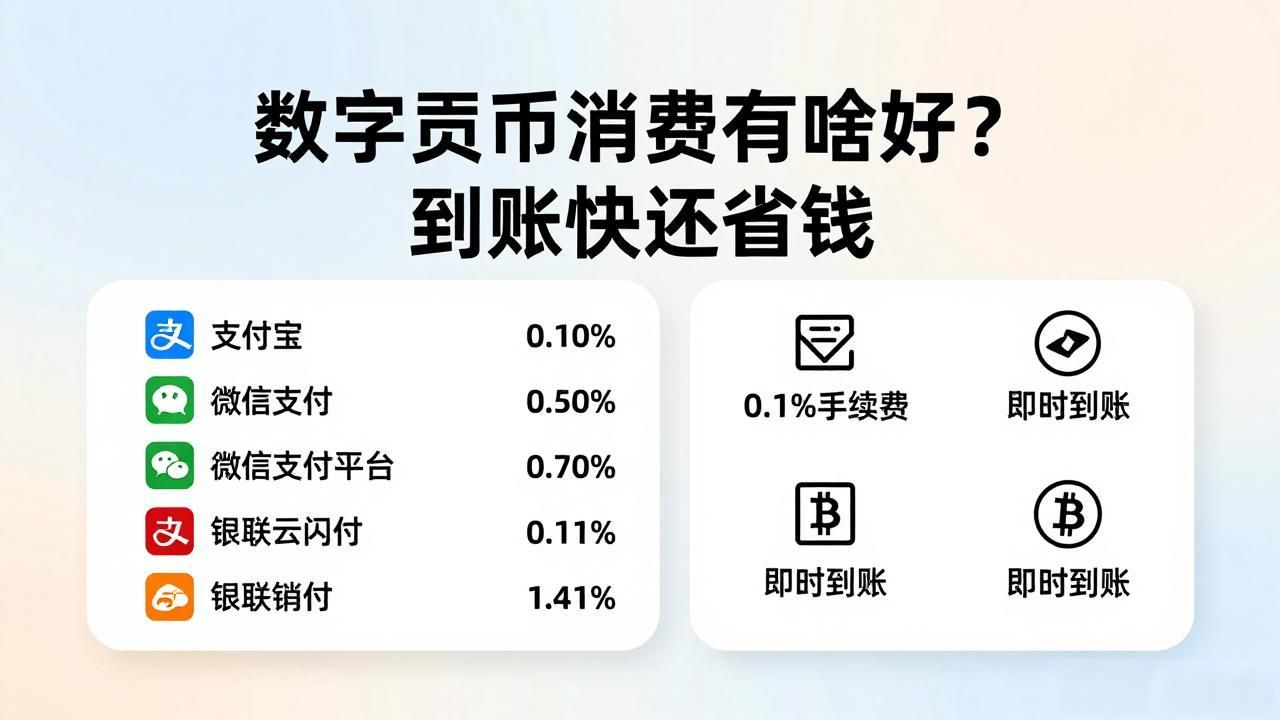 数字货币消费有啥好？到账快还省钱