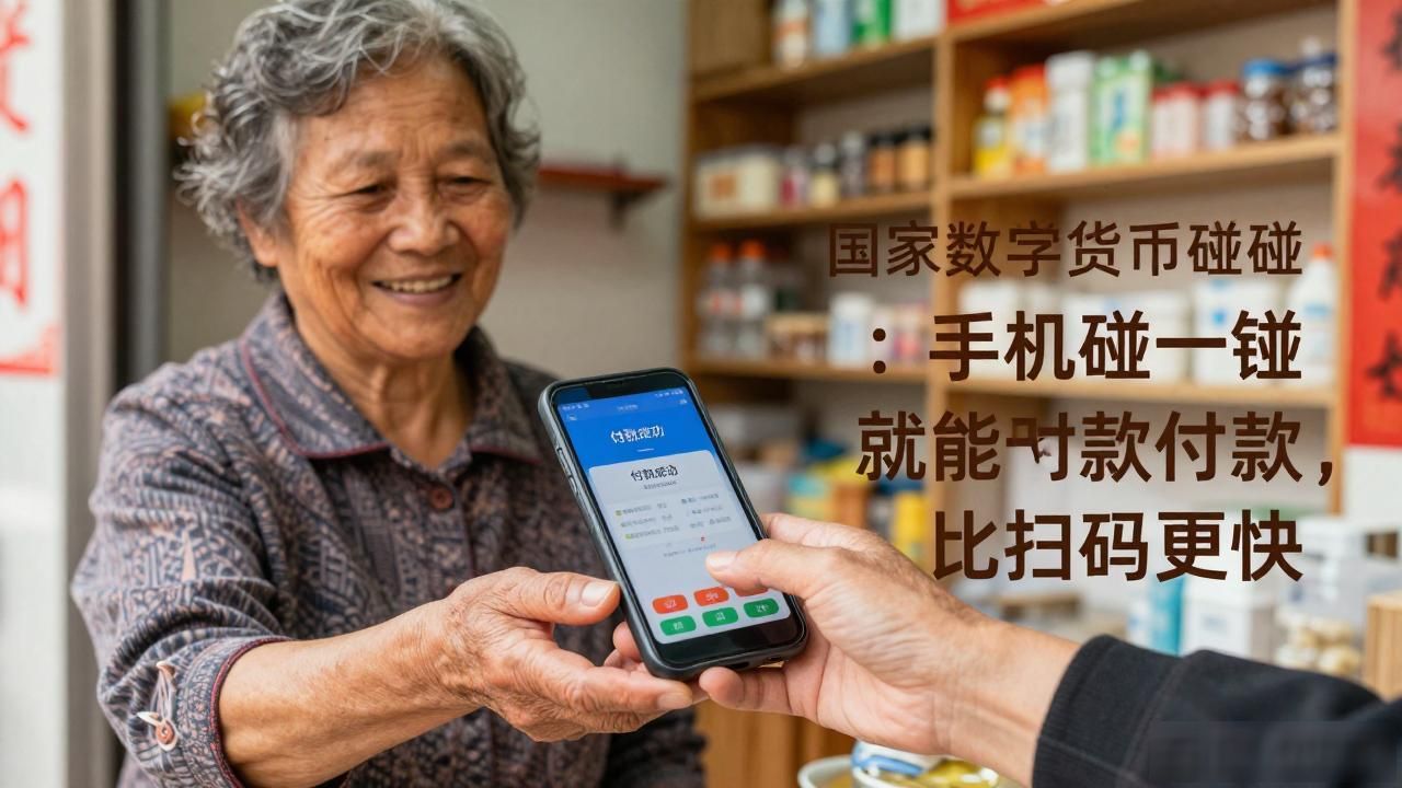 老年人数字人民币支付体验_国家数字货币碰一碰_社区小吃店数字人民币碰一碰支付