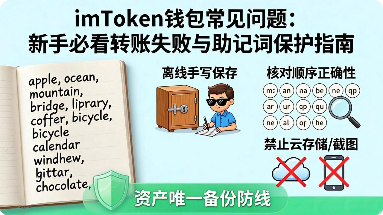 imToken钱包常见问题：新手必看转账失败与助记词保护指南