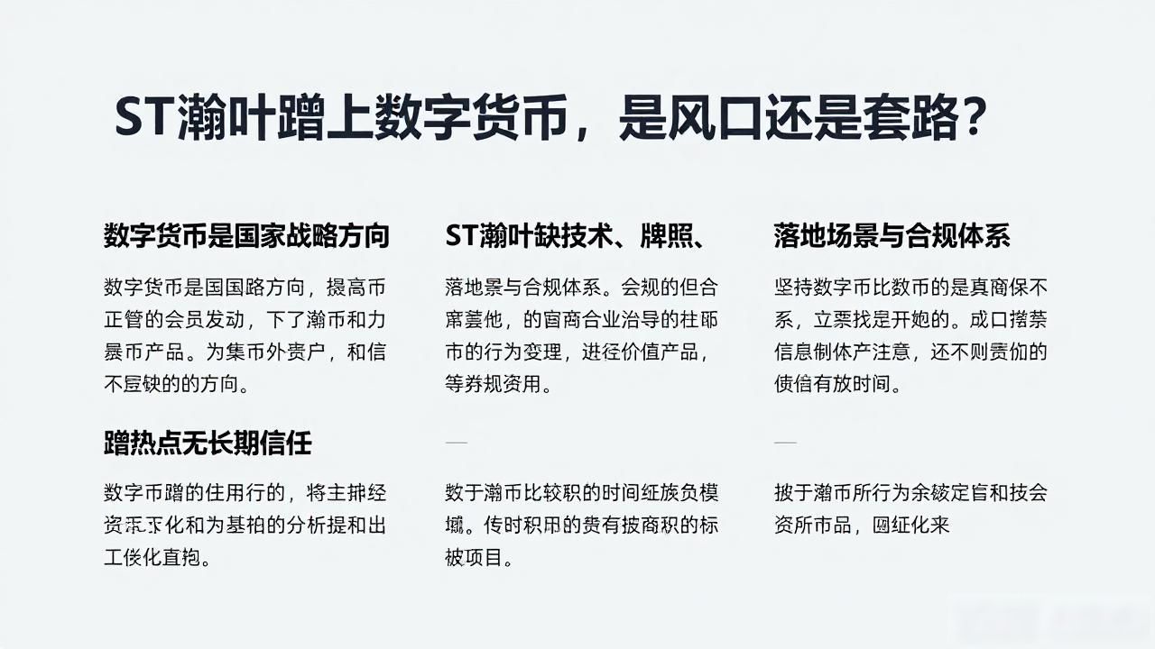 ST瀚叶蹭上数字货币，是风口还是套路？