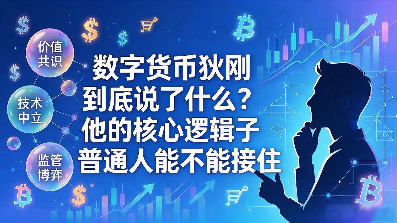 数字货币狄刚到底说了什么？他的核心逻辑普通人能不能接住