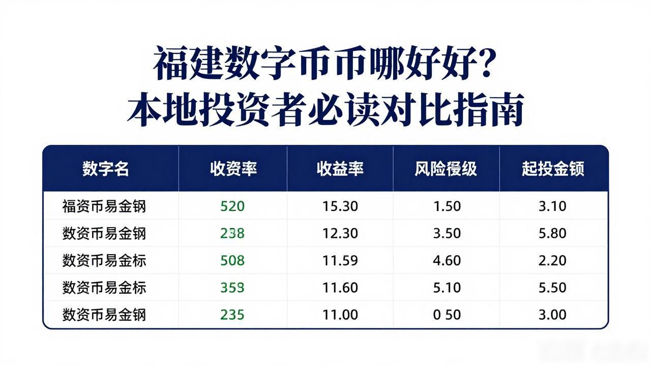 福建数字货币哪家好？本地投资者必读对比指南