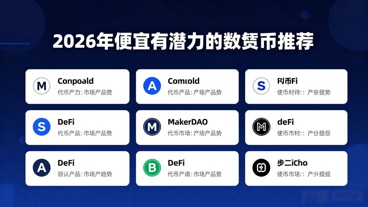 2026年便宜有潜力的数字货币推荐