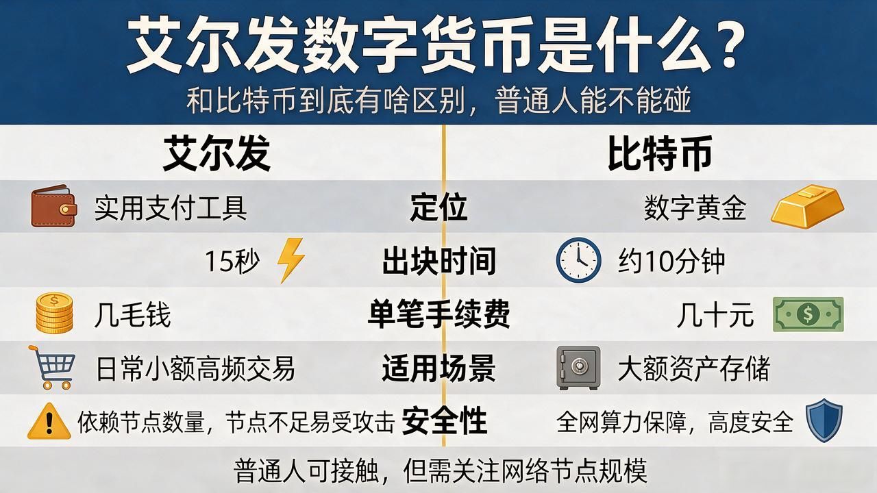 艾尔发数字货币是什么？和比特币到底有啥区别，普通人能不能碰
