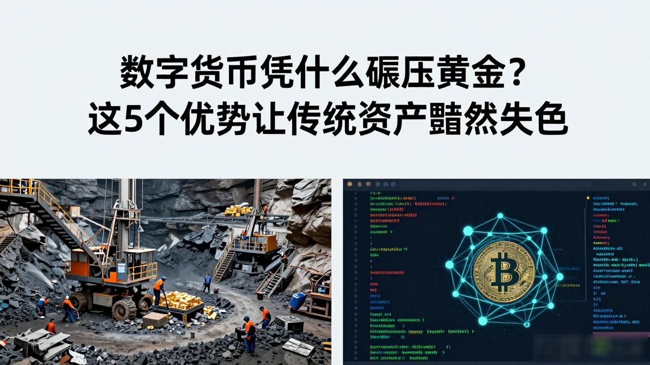 数字货币凭什么碾压黄金？这5个优势让传统资产黯然失色
