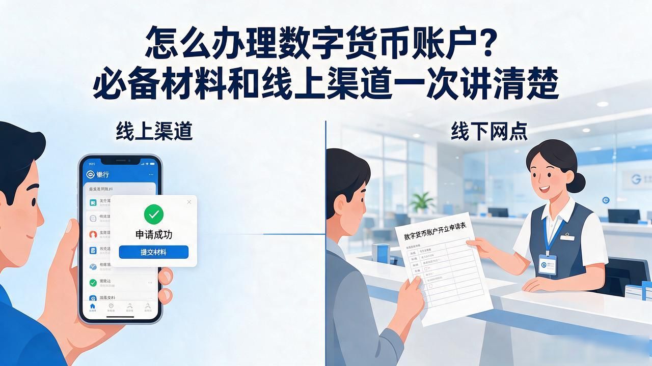 怎么办理数字货币账户？必备材料和线上渠道一次讲清楚