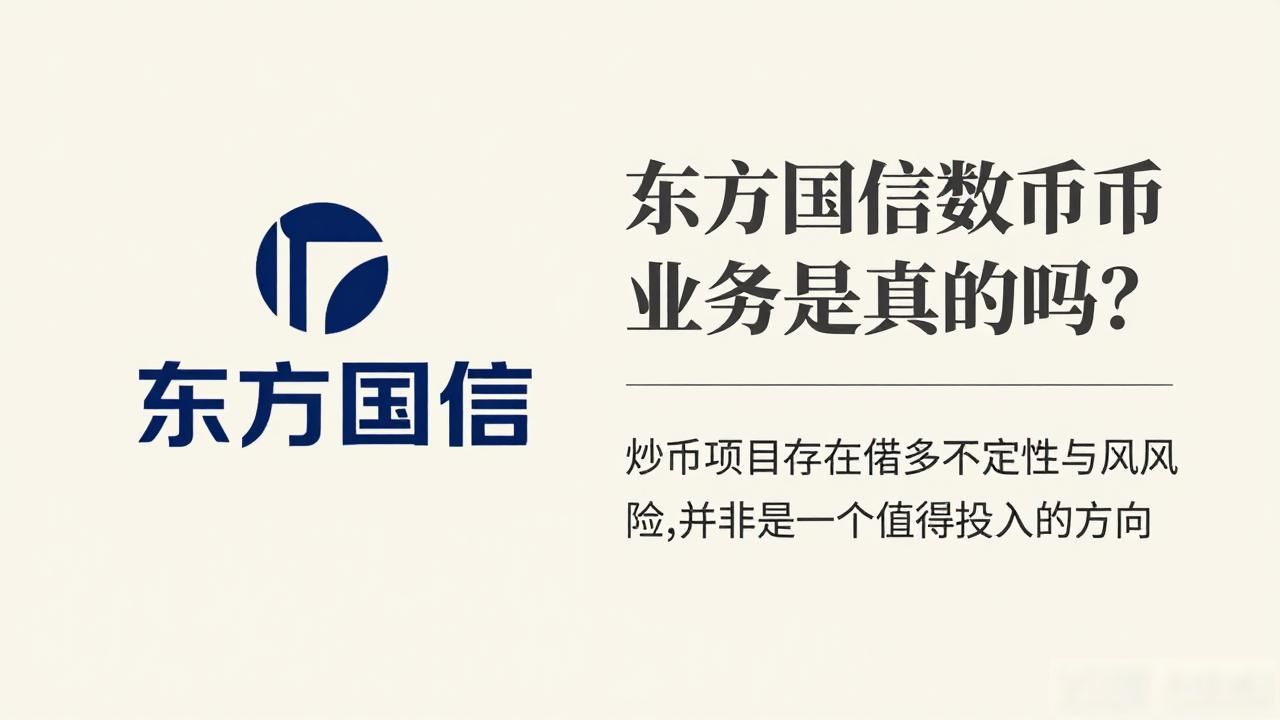 东方国信数字货币业务是真的吗？
