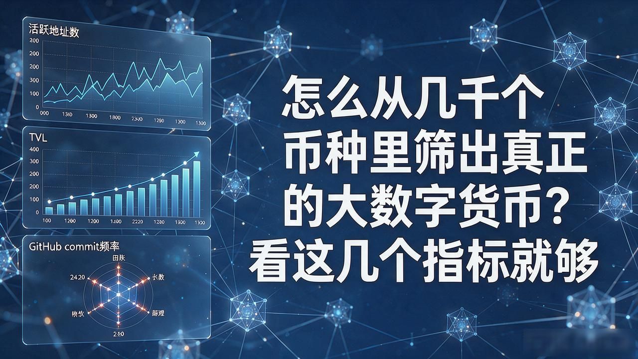 怎么从几千个币种里筛出真正的大数字货币？看这几个指标就够