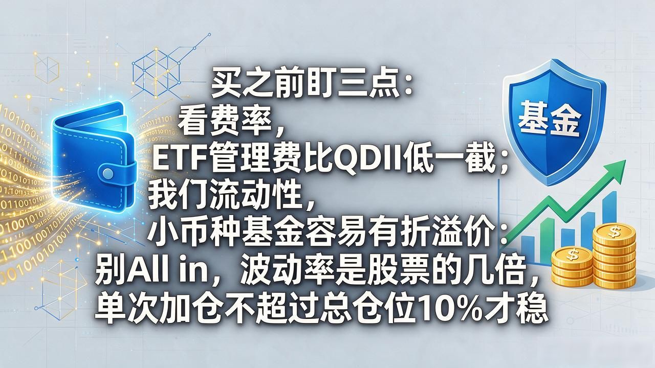 数字货币热度一直没降，但多数人不敢直接开币钱包。用基金间接参与是个折中方案，我筛了一圈，说说哪些配得上。