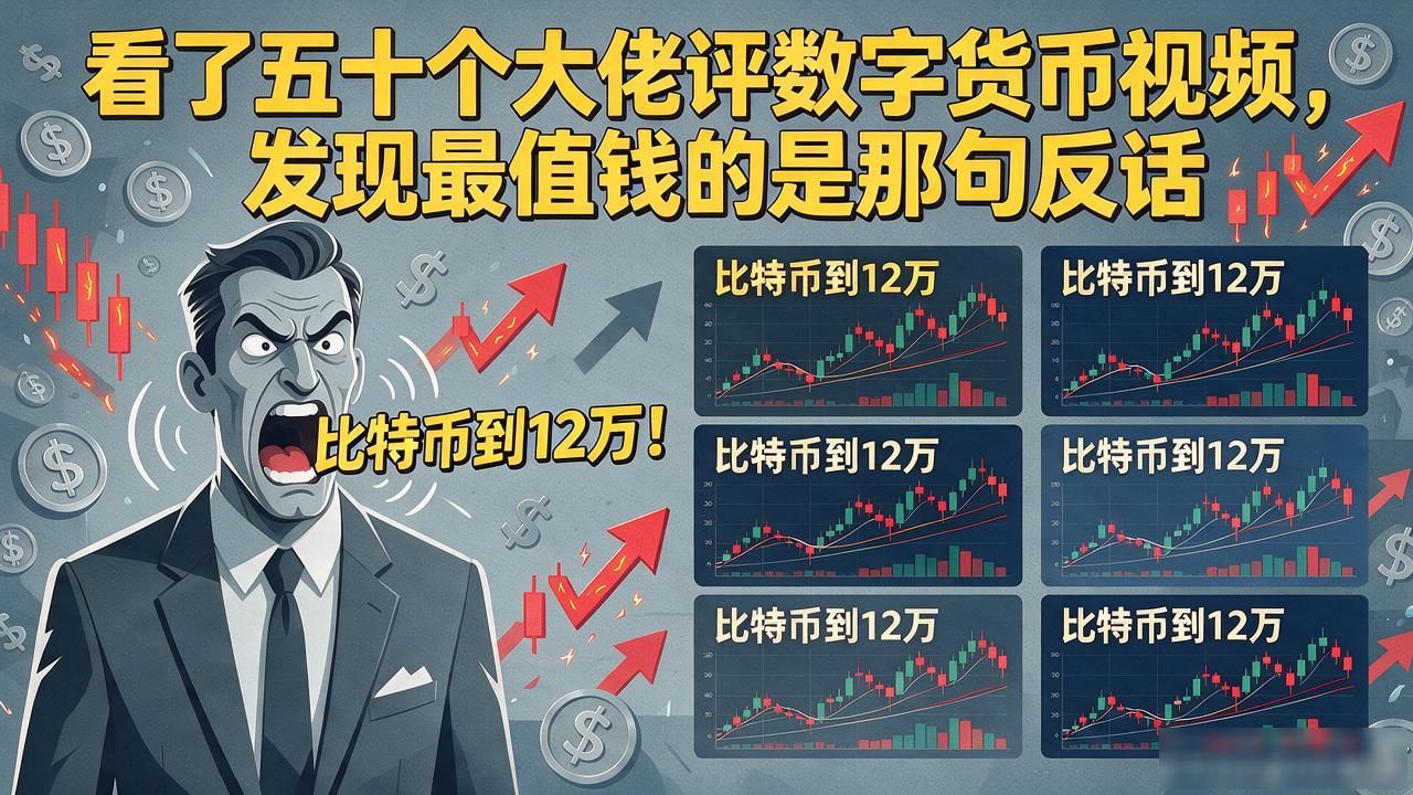 看了五十个大佬评数字货币视频，发现最值钱的是那句反话