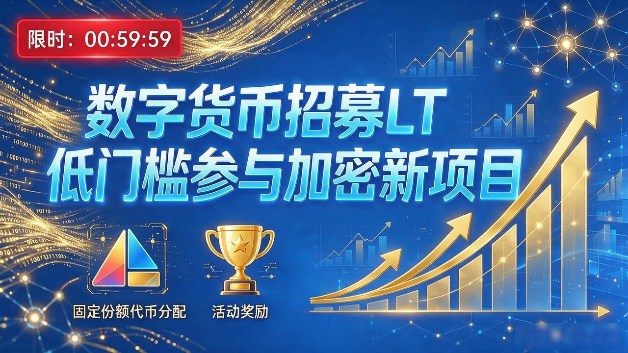 数字货币招募LT 低门槛参与加密新项目