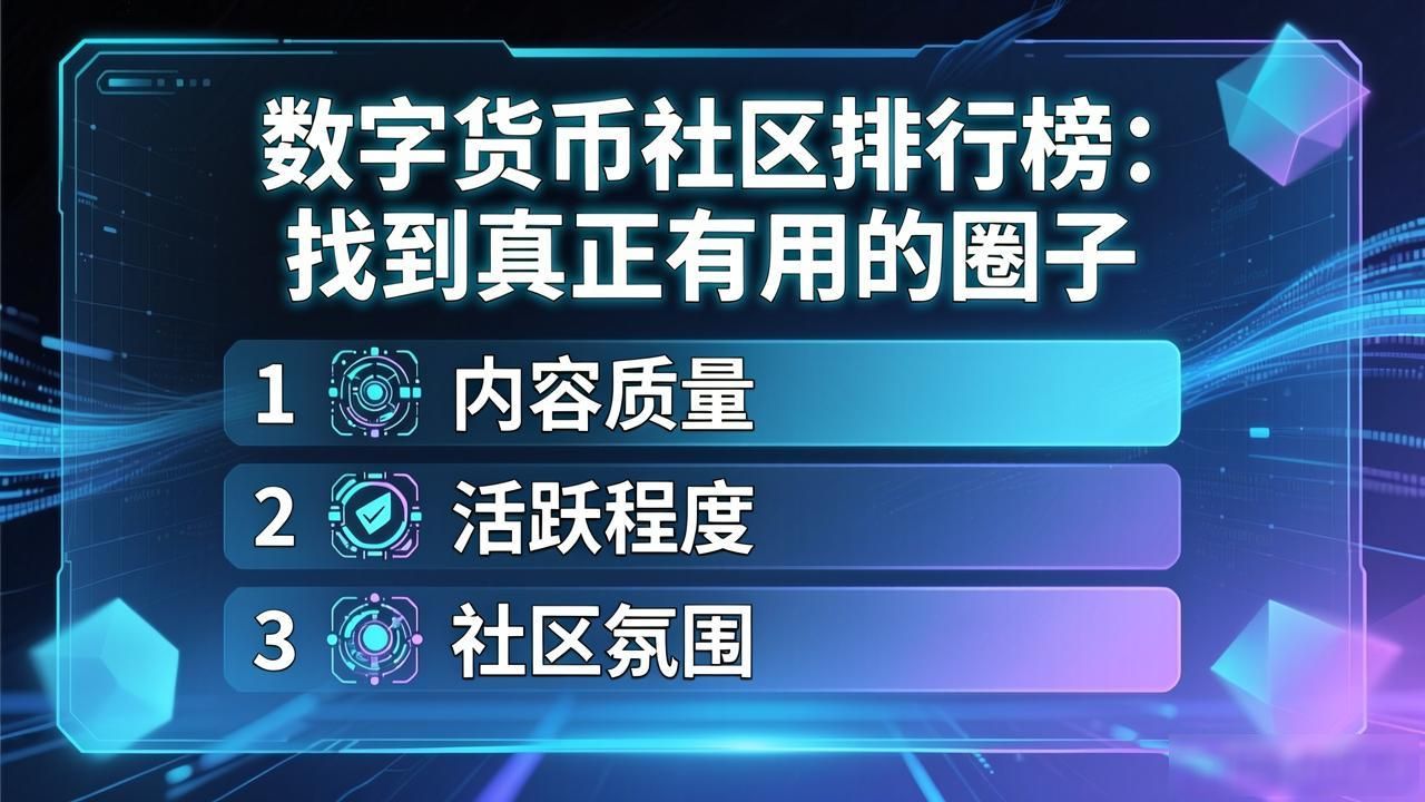 数字货币社区排行榜：找到真正有用的圈子