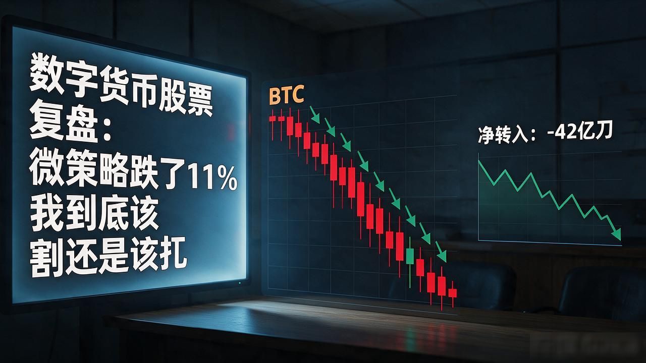 数字货币股票复盘：微策略跌了11%我到底该割还是该扛