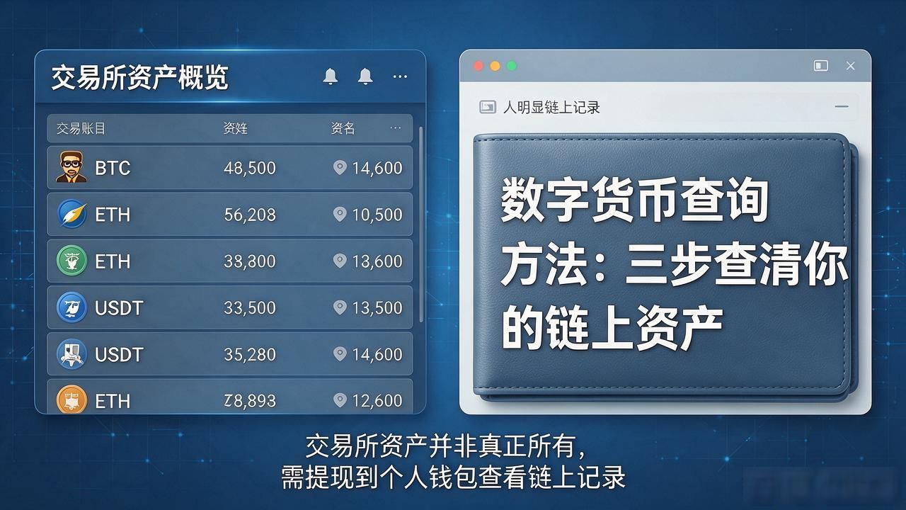 数字货币查询方法：三步查清你的链上资产