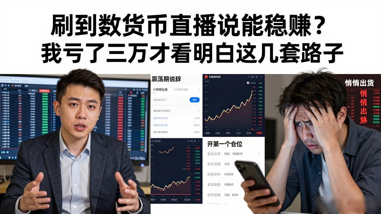 刷到数字货币直播说能稳赚？我亏了三万才看明白这几套路子