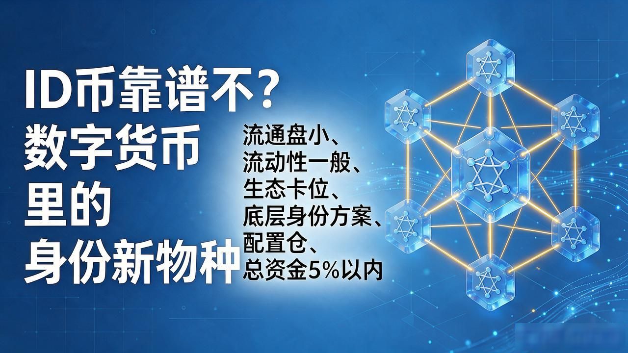 ID币靠谱不？数字货币里的身份新物种，老玩家给你掰扯清楚