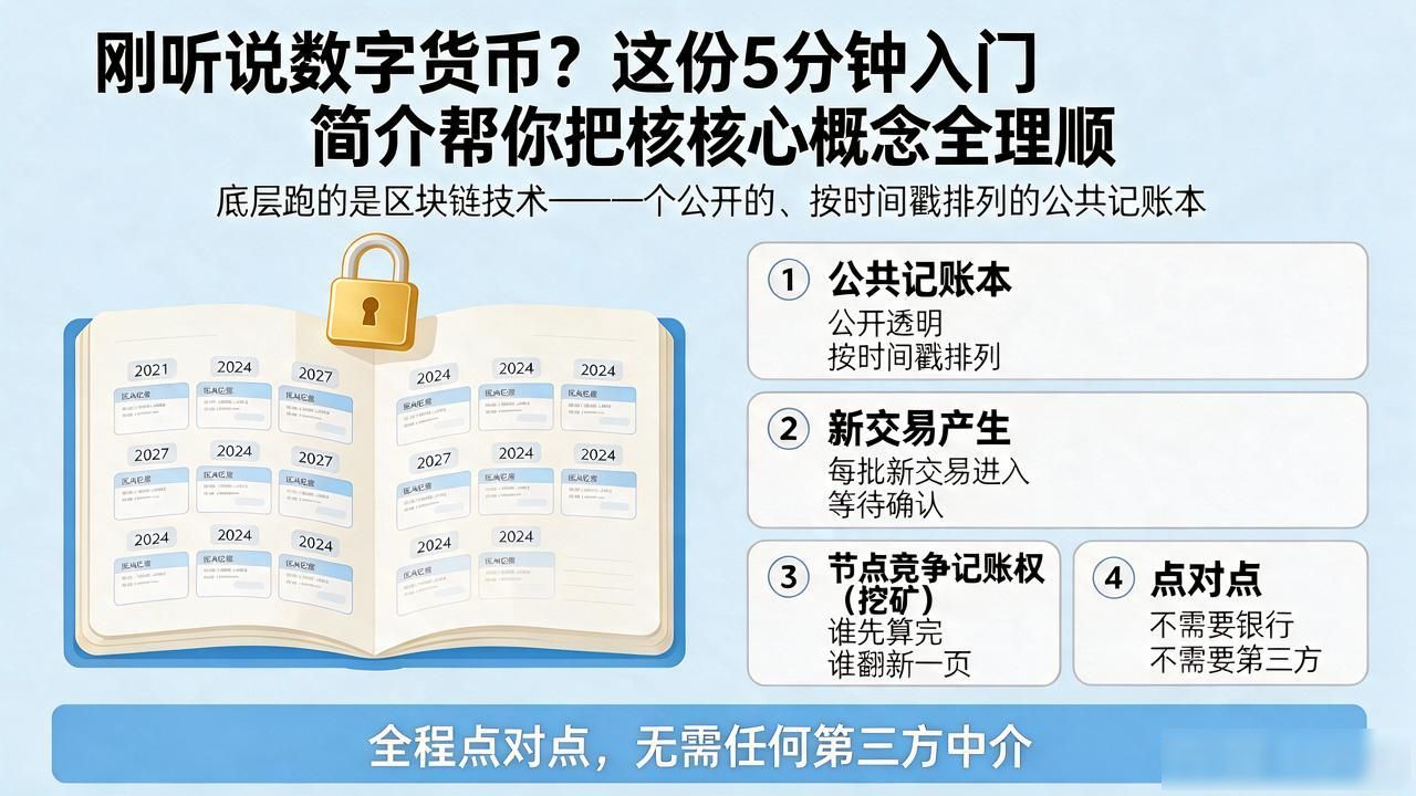 刚听说数字货币？这份5分钟入门简介帮你把核心概念全理顺
