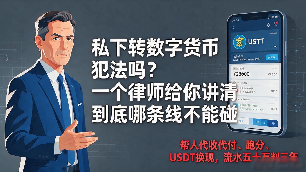 私下转数字货币犯法吗？一个律师给你讲清到底哪条线不能碰