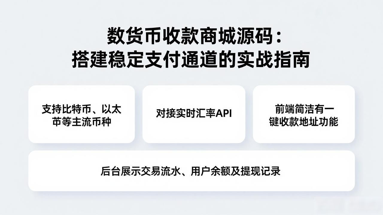 数字货币收款商城源码：搭建稳定支付通道的实战指南