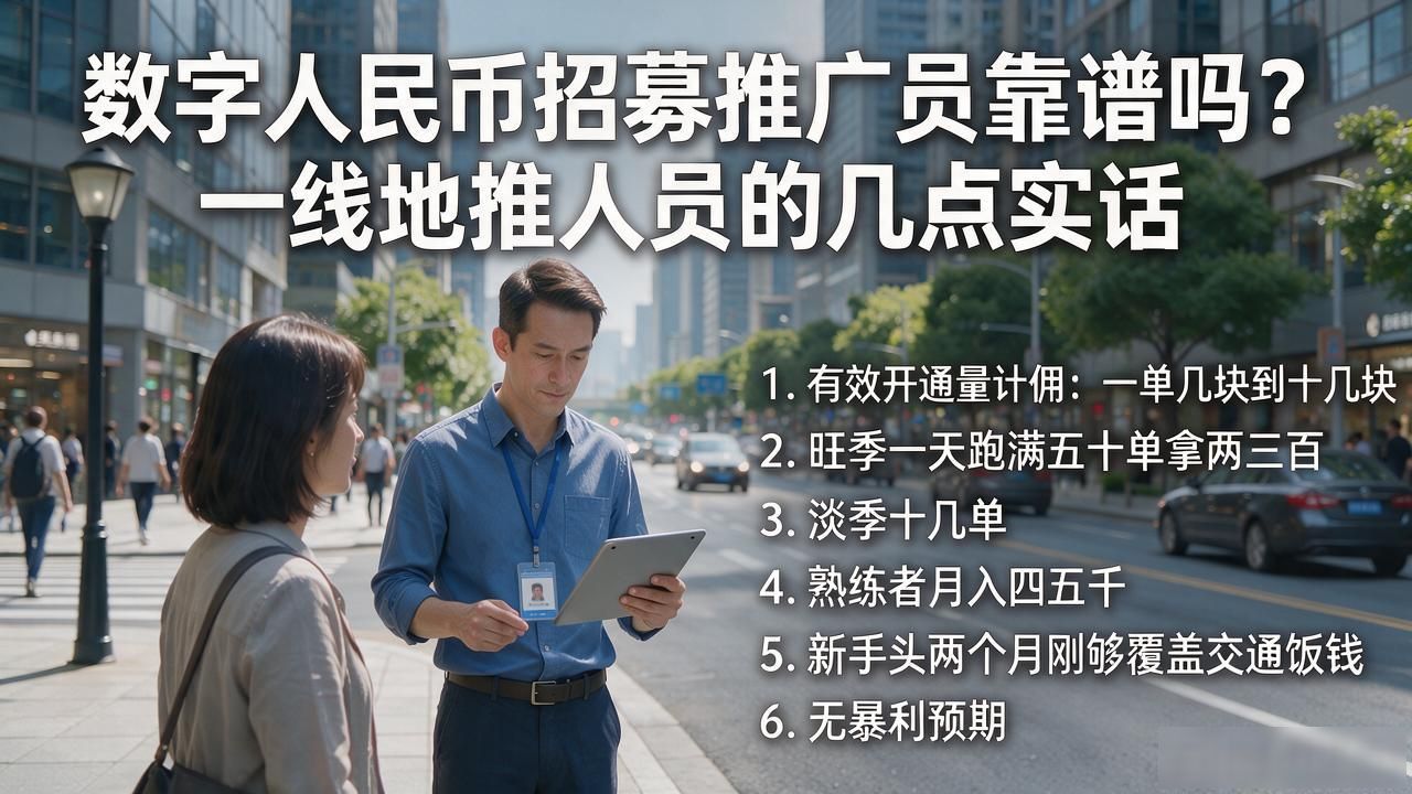 地推数字人民币经验分享_数字人民币推广员_人民币数字货币招募人