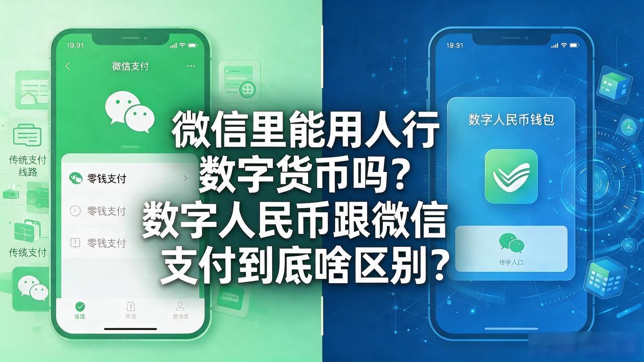 微信里能用人行数字货币吗？数字人民币跟微信支付到底啥区别
