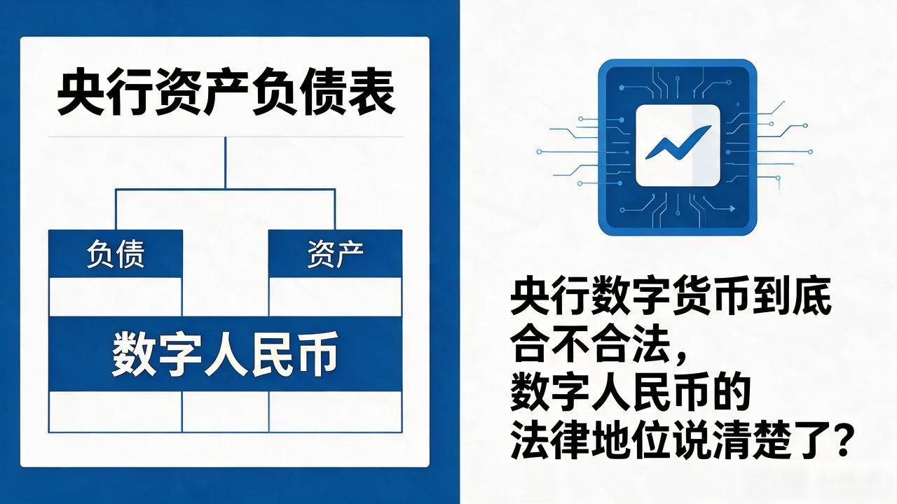 央行数字货币到底合不合法，数字人民币的法律地位说清楚了