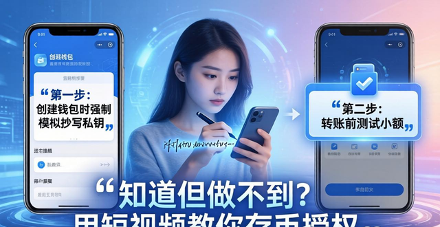 免费版钱包咋推广？别砸钱，用短视频教小白存币授权