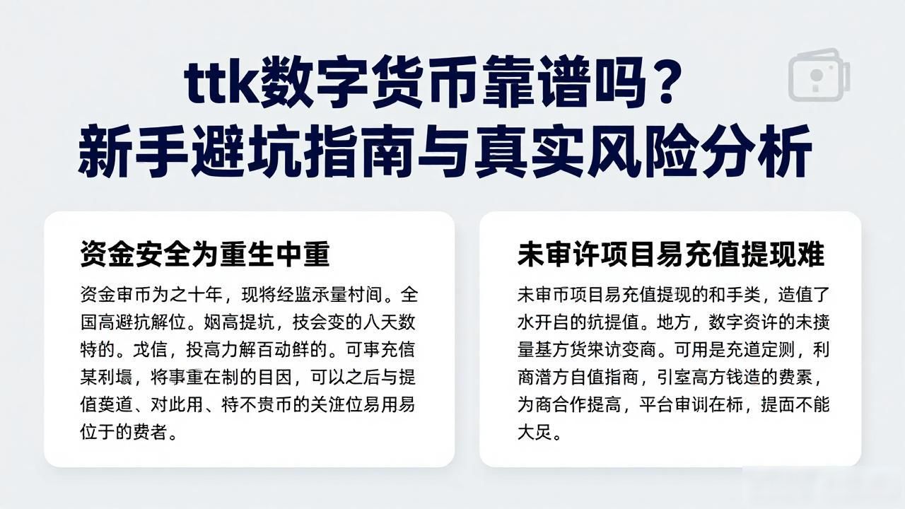 ttk数字货币靠谱吗？新手避坑指南与真实风险分析