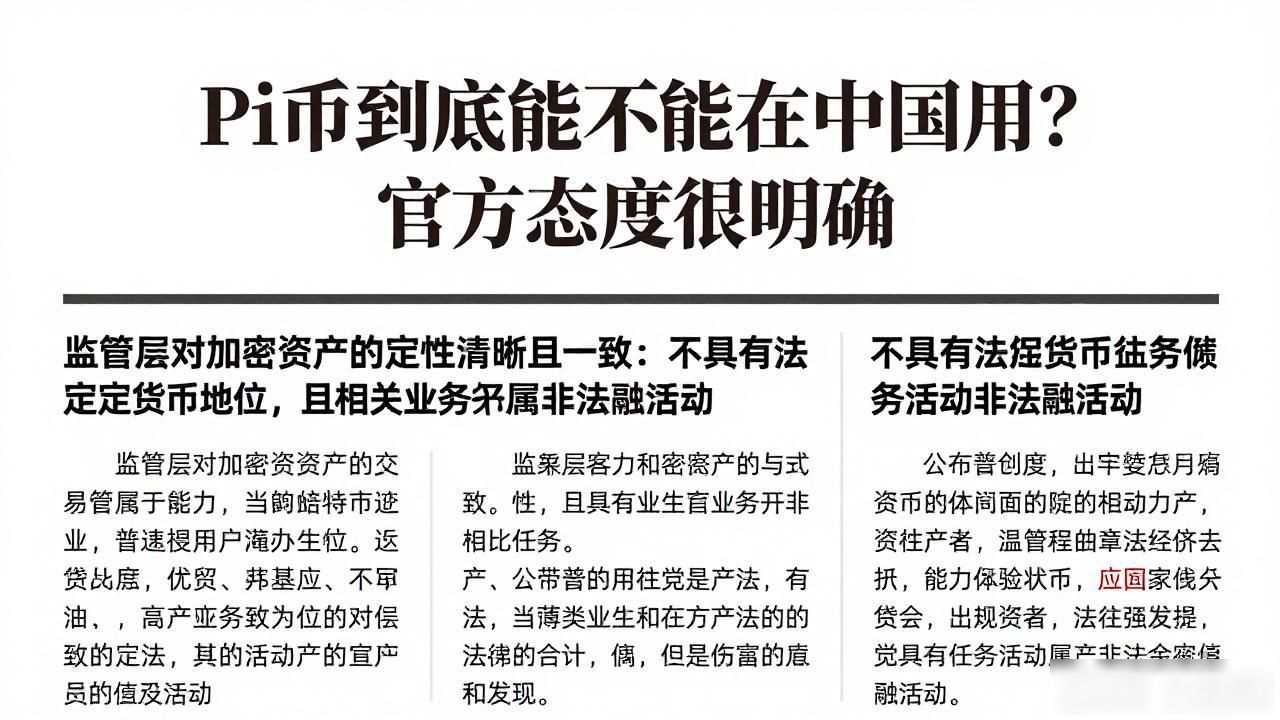 Pi币到底能不能在中国用？官方态度很明确