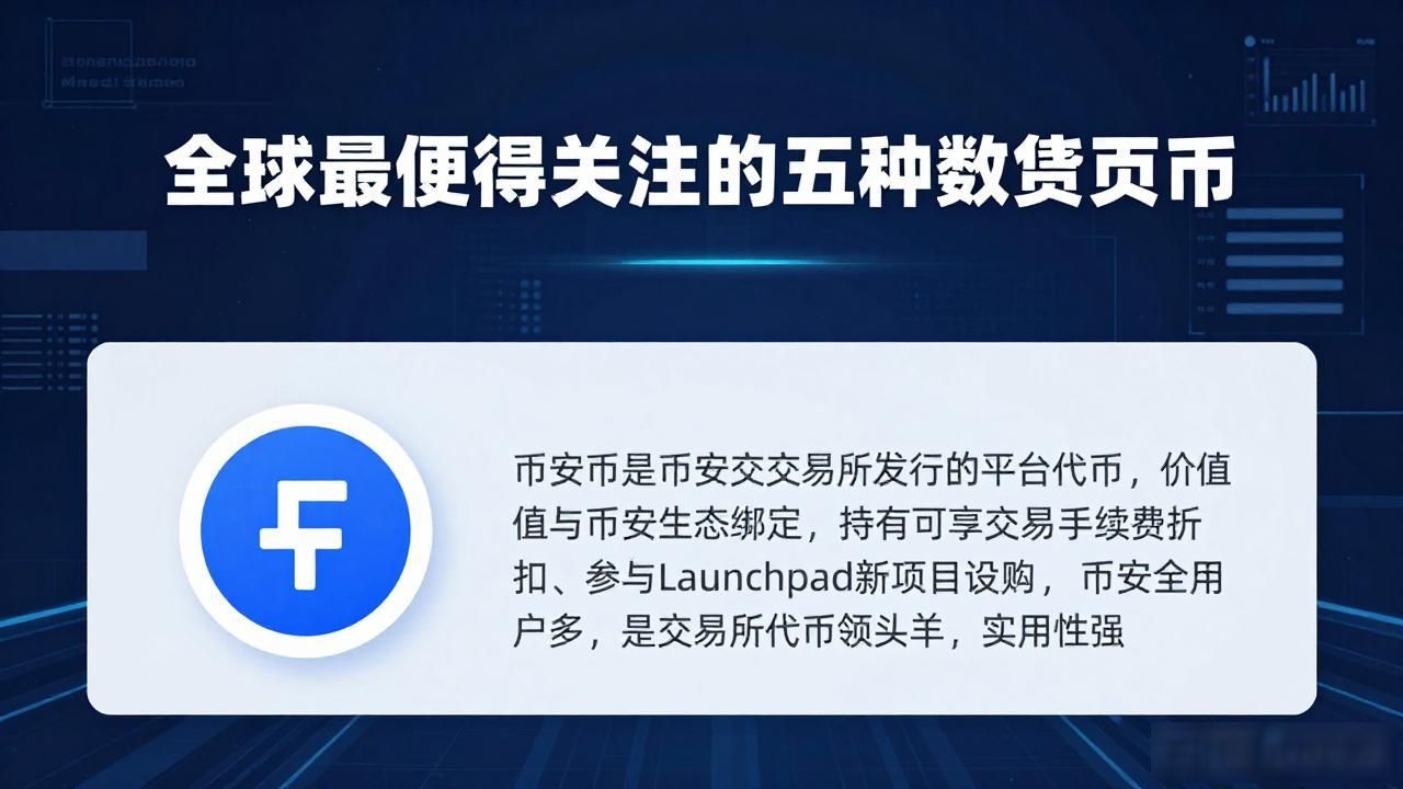 全球最值得关注的五种数字货币