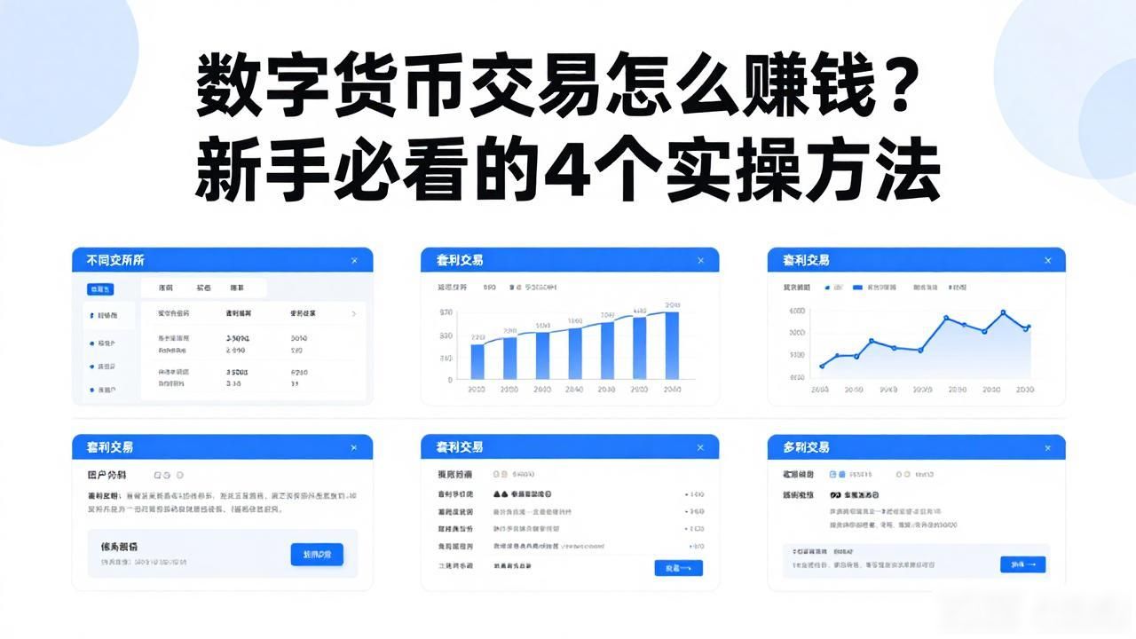 数字货币交易怎么赚钱？新手必看的4个实操方法